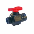 Thumbnail 3 of Спирателен кран сферичен PP/метал 1" М х 1" холендър