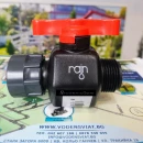 Thumbnail 4 of Спирателен кран сферичен PP/метал 1" М х 1" холендър